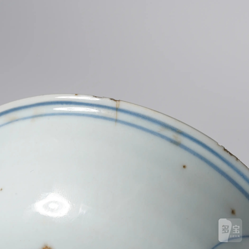明晚期 景德镇古渡青花螭龙图碗 - 图10